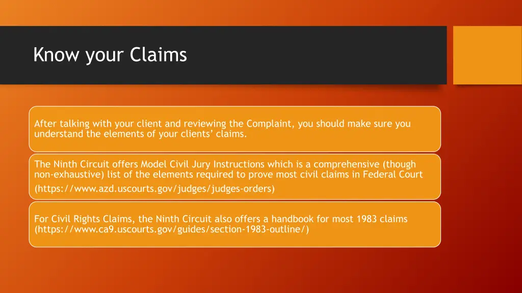 know your claims