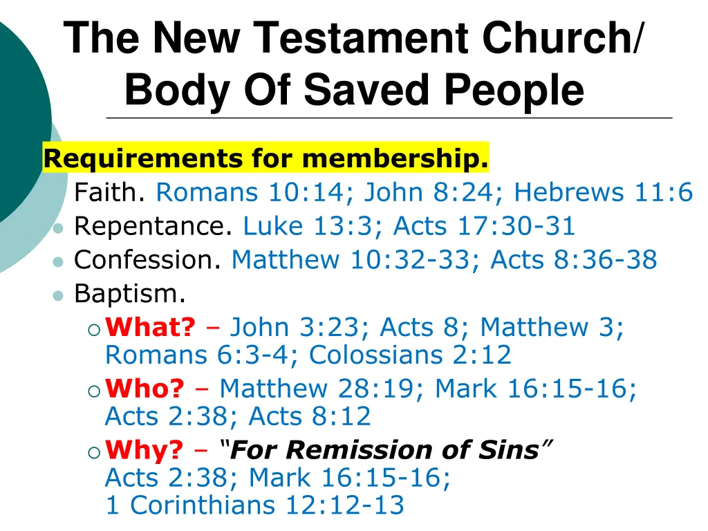 the new testament church body of saved people