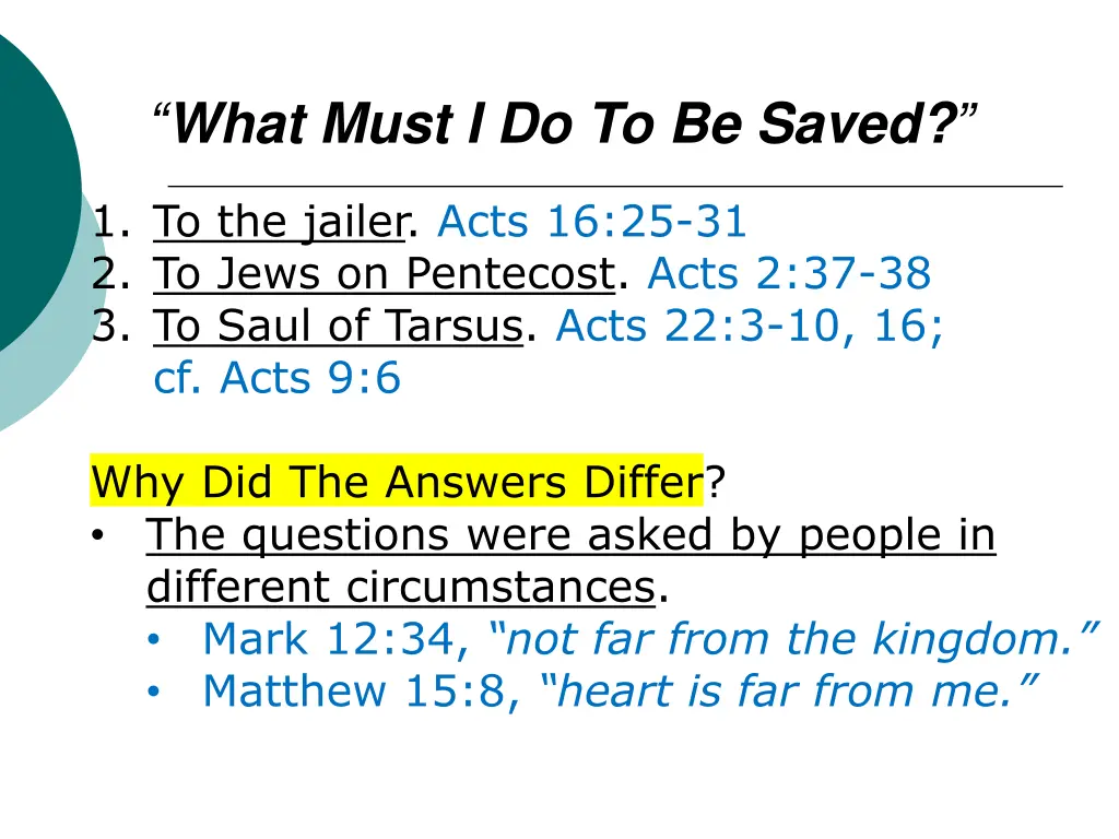 what must i do to be saved 1