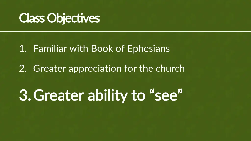 class objectives class objectives 2