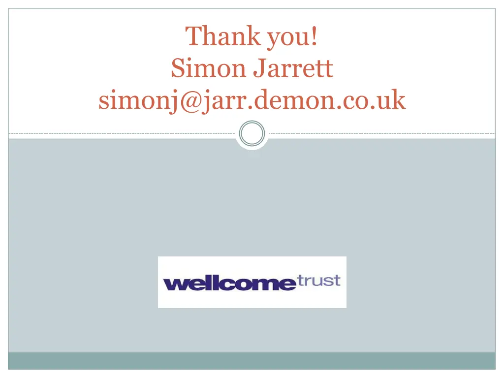 thank you simon jarrett simonj@jarr demon co uk