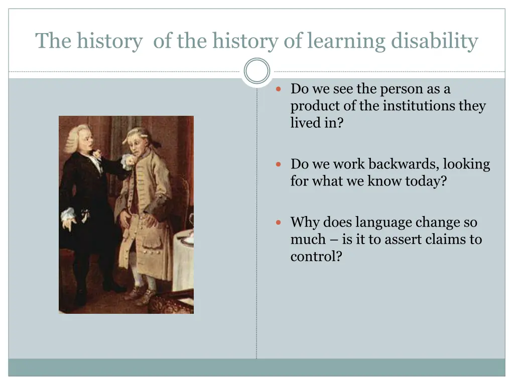 the history of the history of learning disability 1