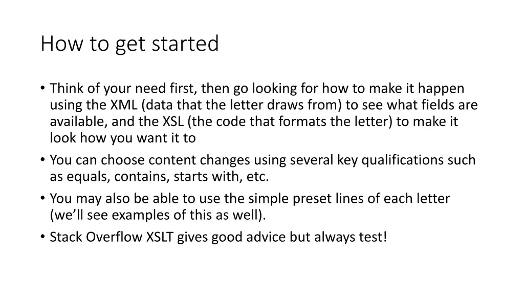 how to get started