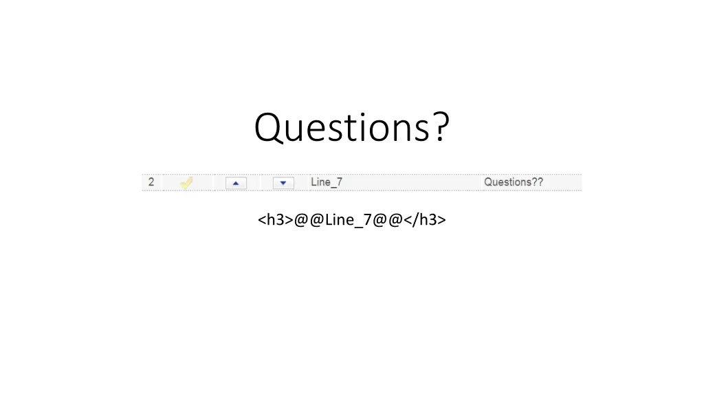 questions