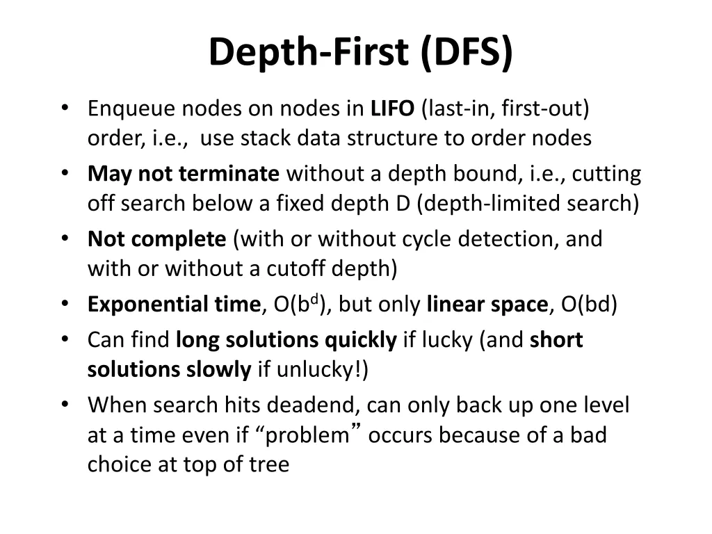 depth first dfs