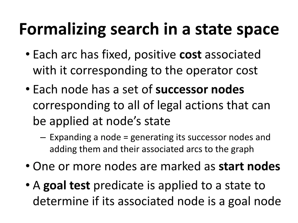 formalizing search in a state space