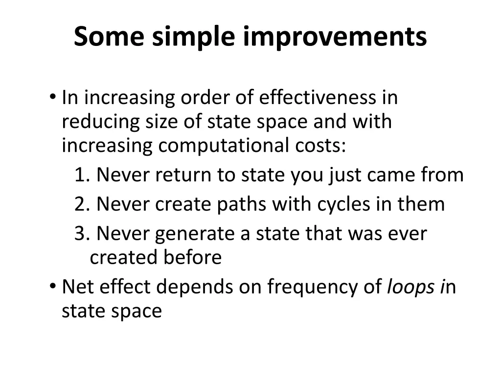 some simple improvements