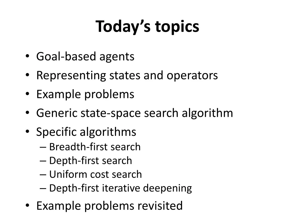 today s topics