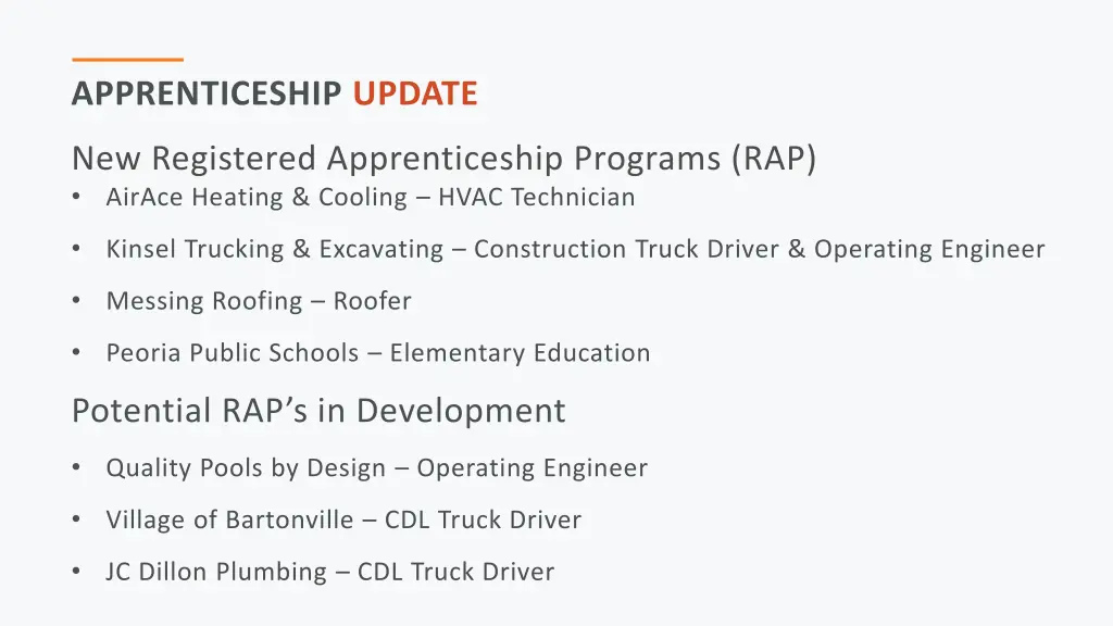 apprenticeship update