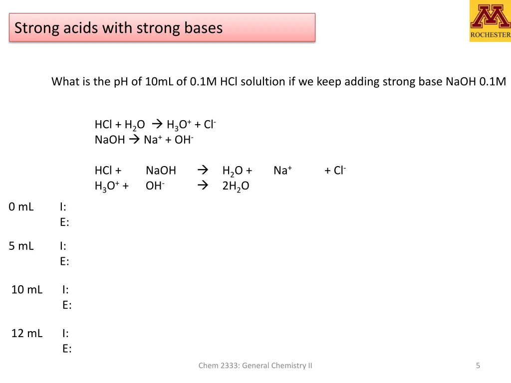 strong acids with strong bases 1