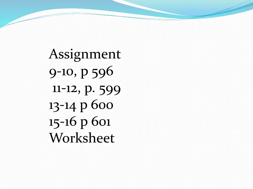 assignment