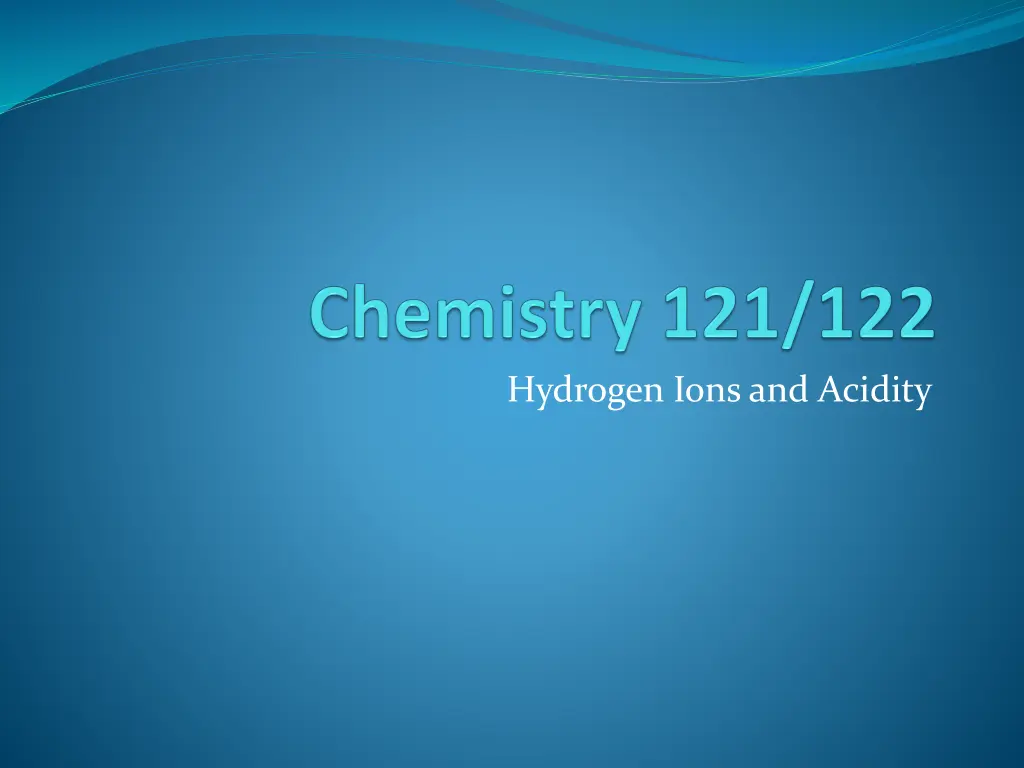 hydrogen ions and acidity