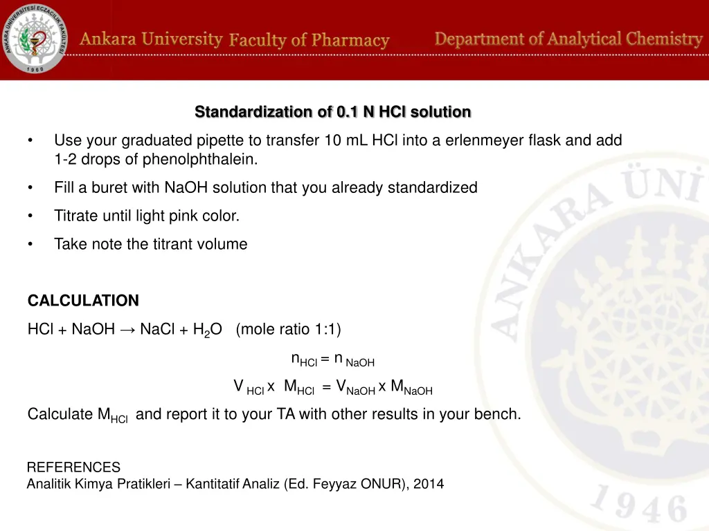 standardization of 0 1 n hcl solution