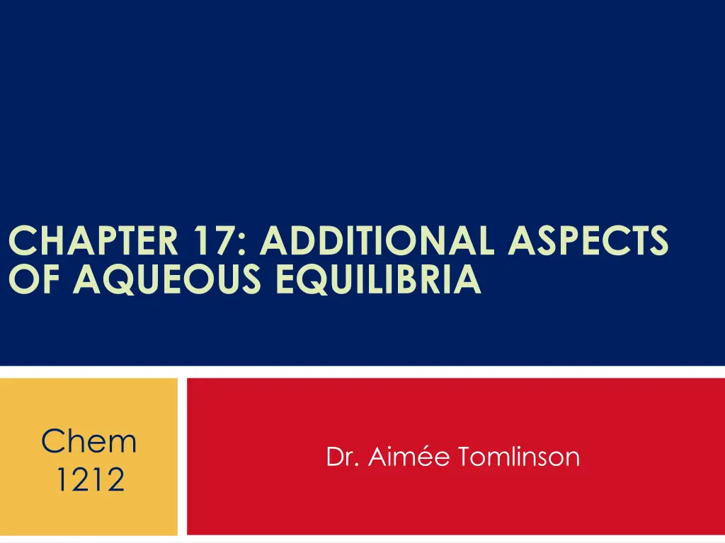 chapter 17 additional aspects of aqueous