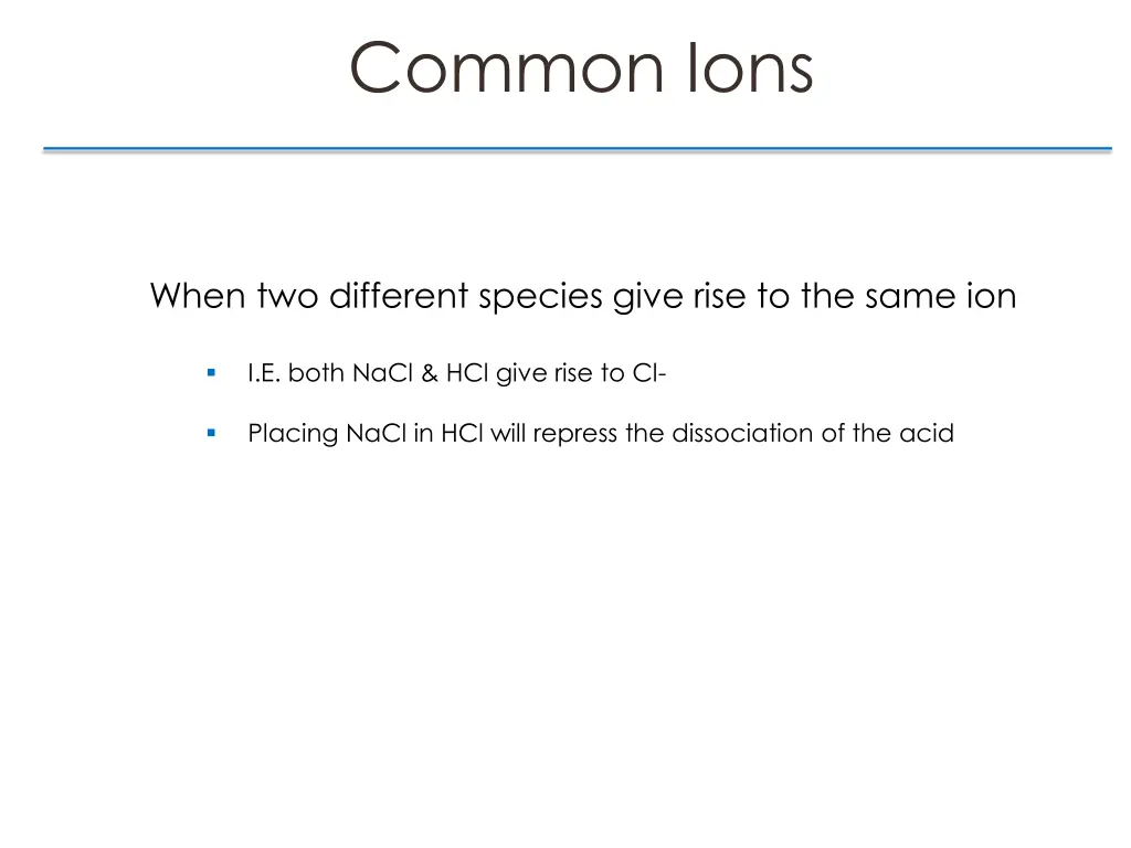 common ions
