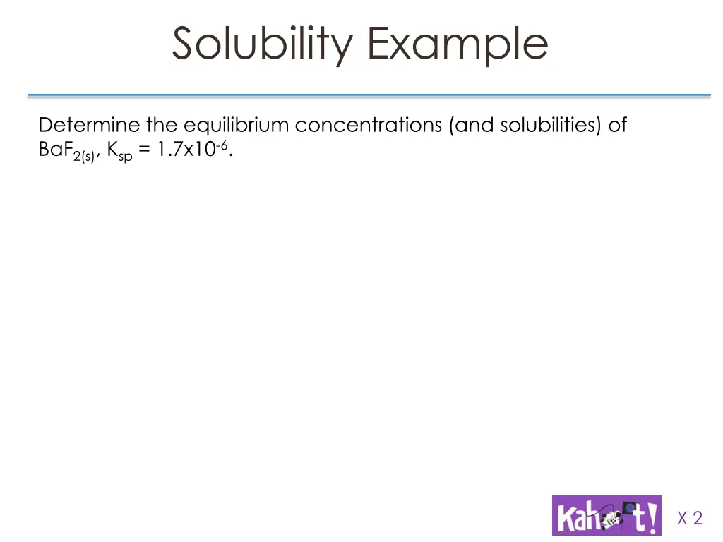 solubility example