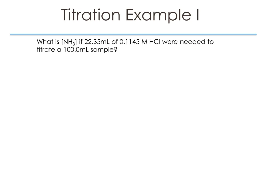 titration example i