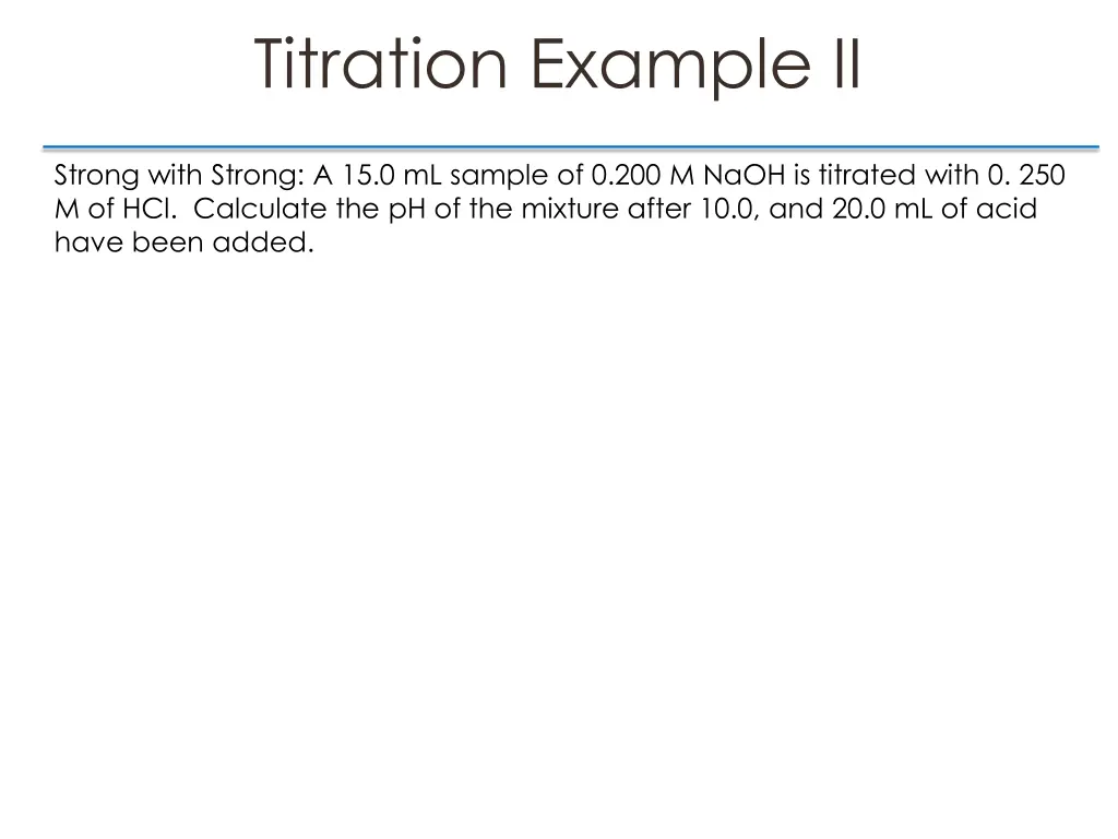 titration example ii