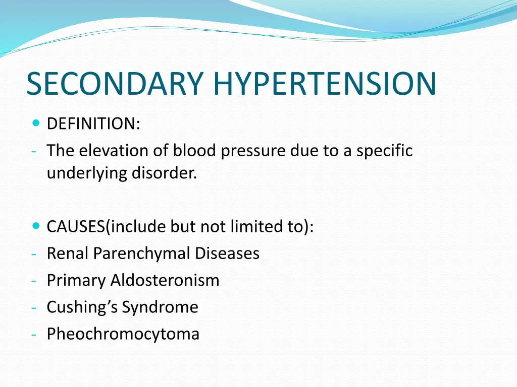 secondary hypertension