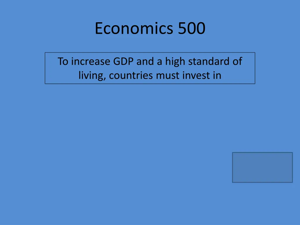 economics 500