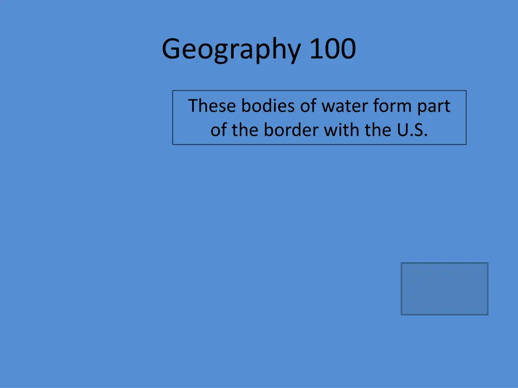 geography 100