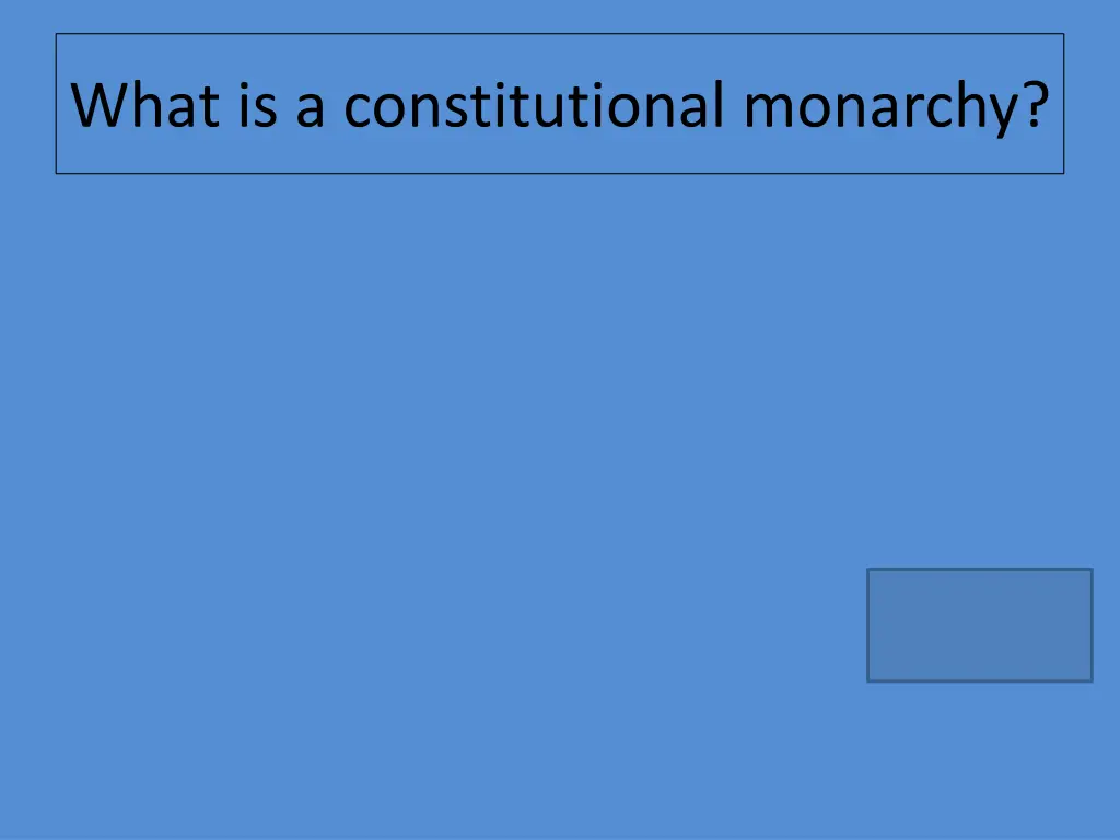 what is a constitutional monarchy