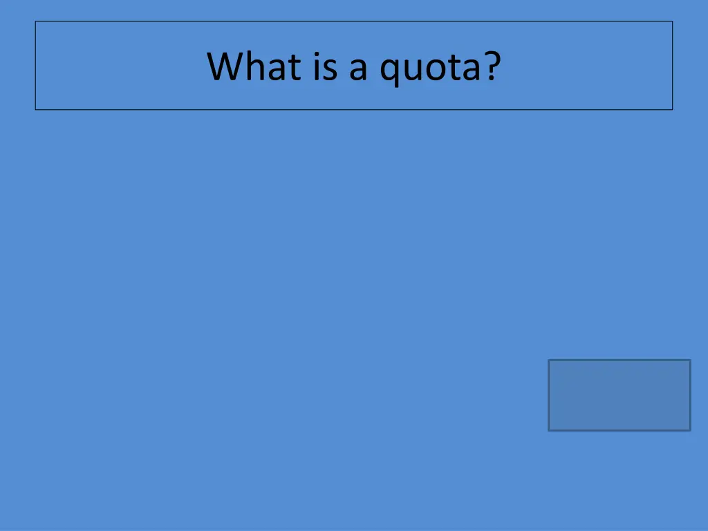 what is a quota