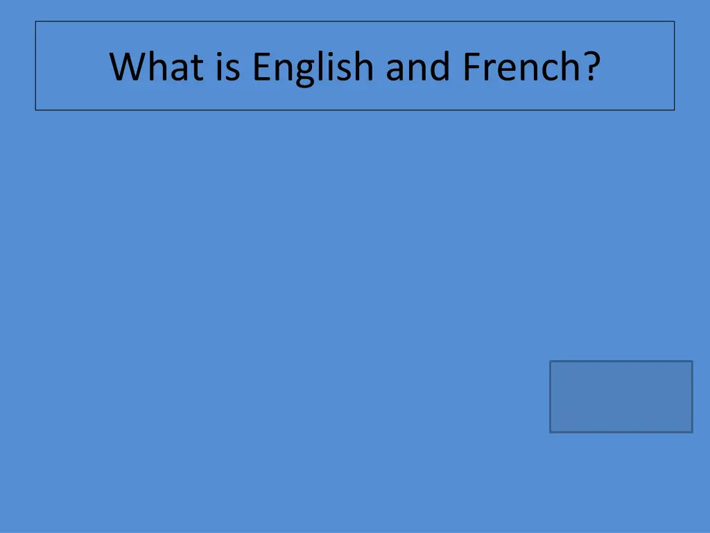 what is english and french