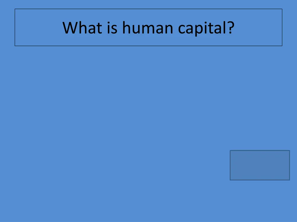 what is human capital