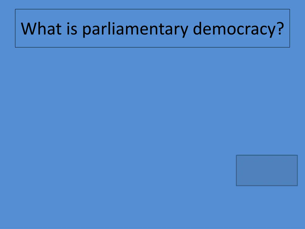 what is parliamentary democracy