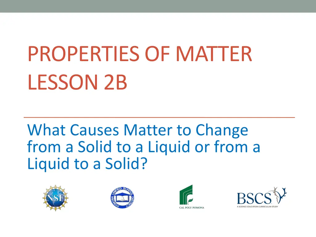 properties of matter lesson 2b