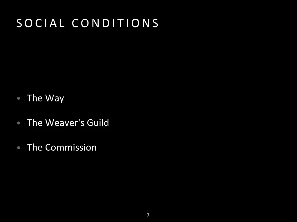 social conditions