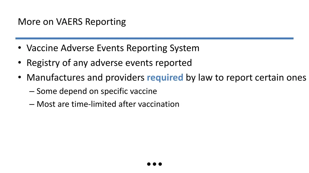 more on vaers reporting