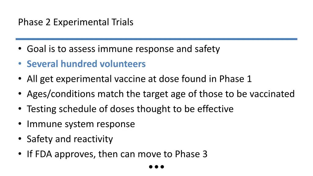 phase 2 experimental trials