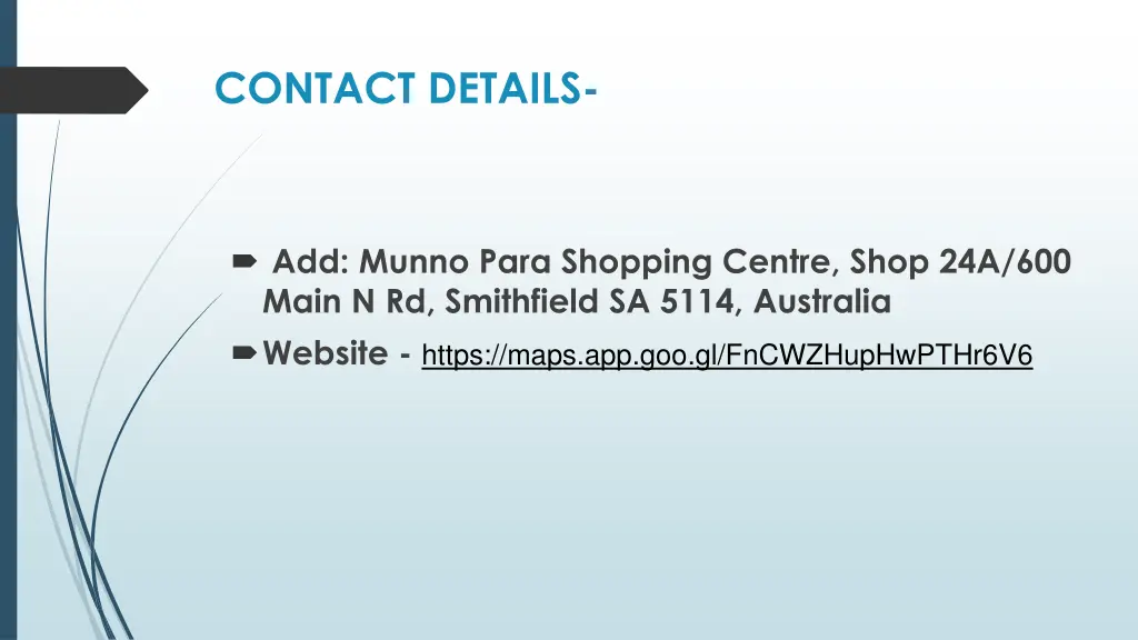 contact details