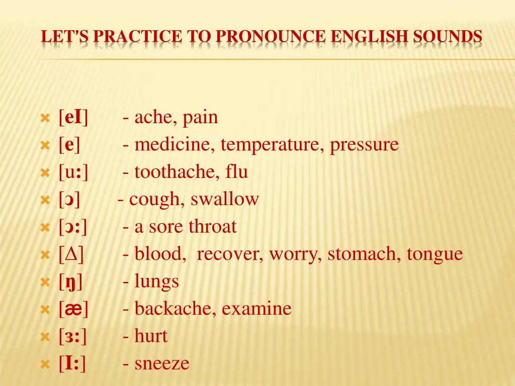 let s practice to pronounce english sounds