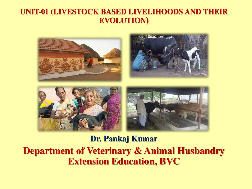 unit 01 livestock based livelihoods and their