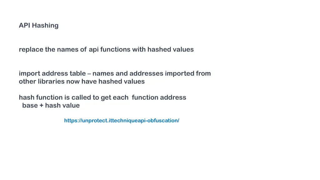 api hashing
