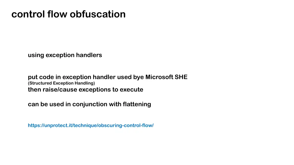 control flow obfuscation 1