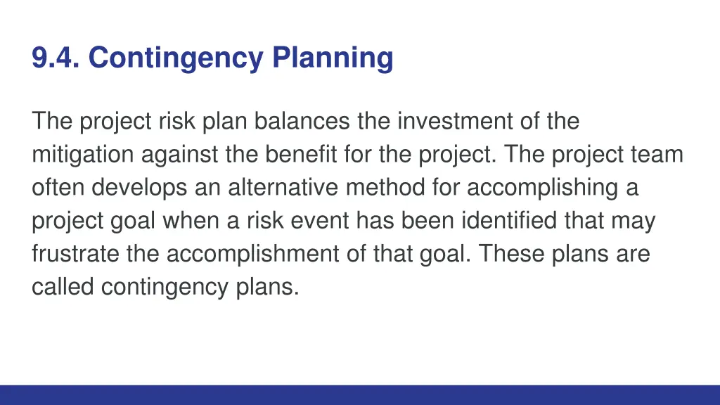 9 4 contingency planning