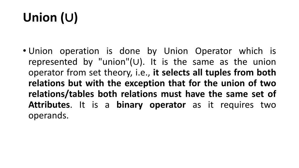 union