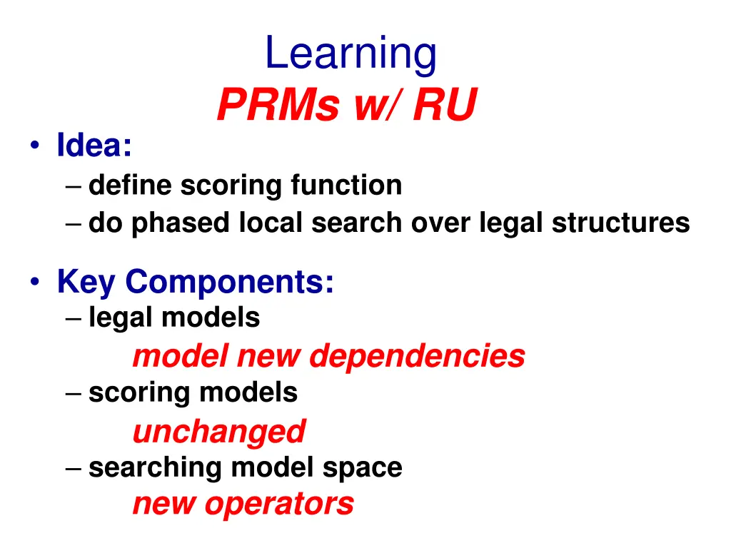 learning prms w ru 1