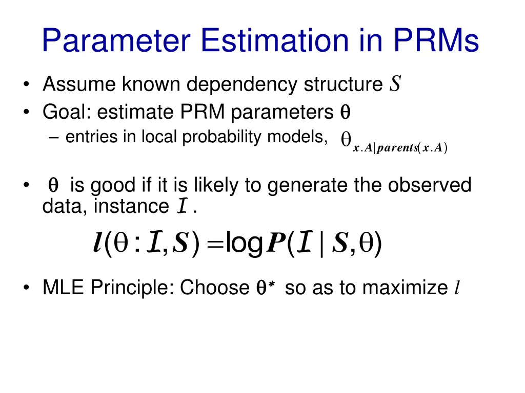parameter estimation in prms