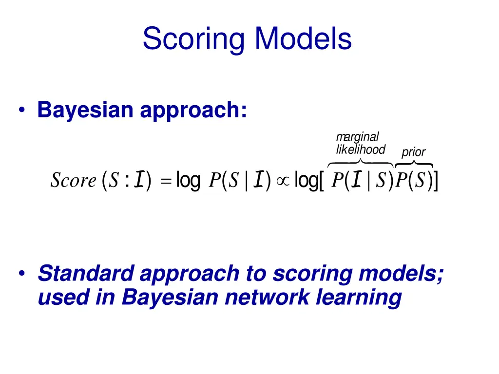 scoring models