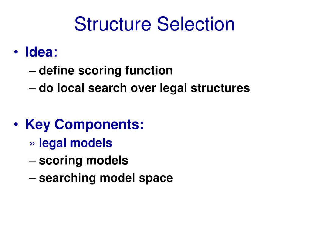 structure selection 1