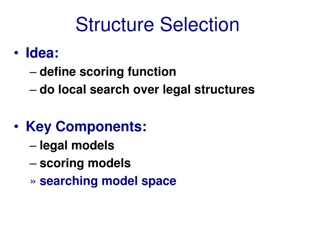 structure selection 3