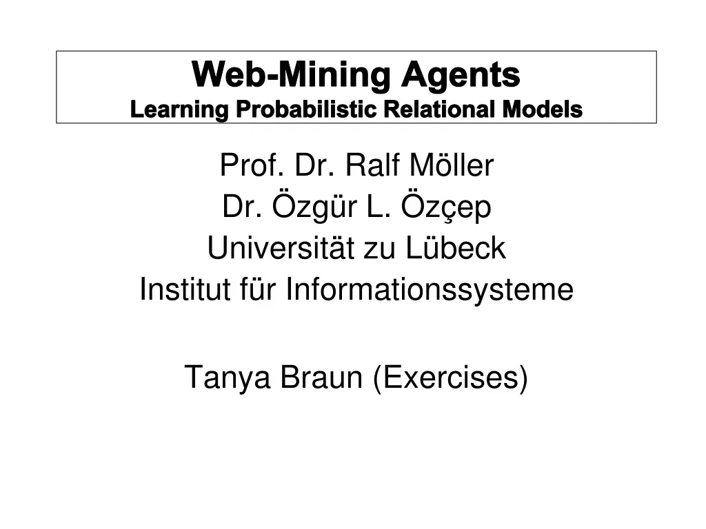 web mining agents learning probabilistic