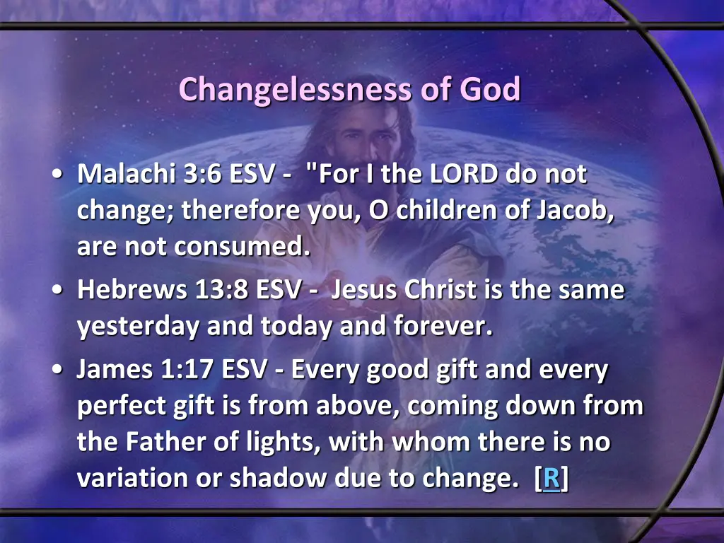 changelessness of god