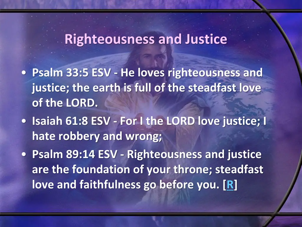 righteousness and justice