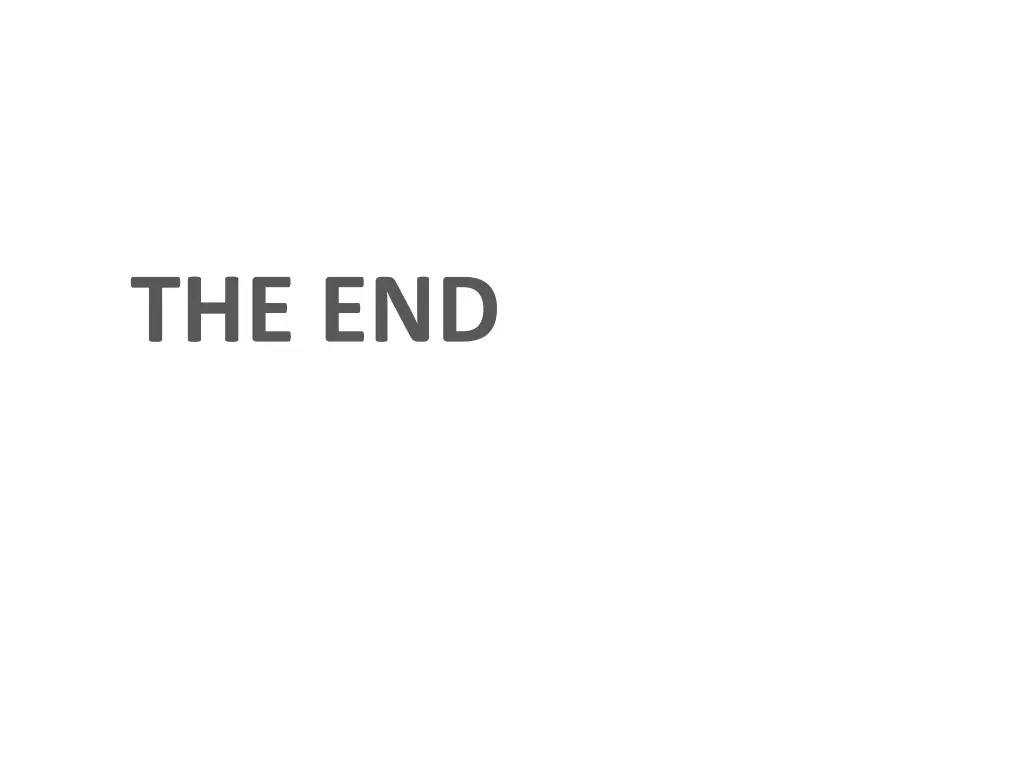 the end